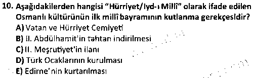 TAR4006 Türk Demokrasi Tarihi çıkmış sınav sorusu 2