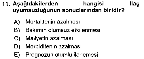 YAB201U Yaşlılarda Görülebilecek Sorunlar Ve Bakım Hizmetleri çıkmış sınav sorusu 2