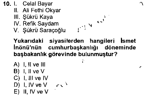 SIY102U Türk Siyasal Hayatı çıkmış sınav sorusu 1