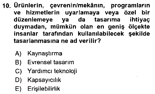 GIT311U Engellilik Ve Erişilebilir Tasarım çıkmış sınav sorusu 2