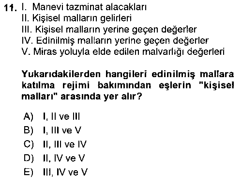 HUK123U Medeni Hukuk Bilgisi çıkmış sınav sorusu 3