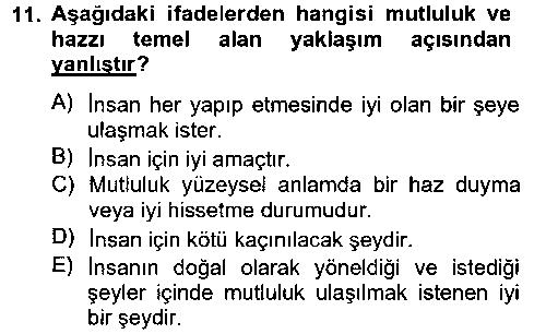 FEL102U Etik çıkmış sınav sorusu 3