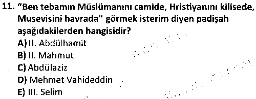 TAR4006 Türk Demokrasi Tarihi çıkmış sınav sorusu 3