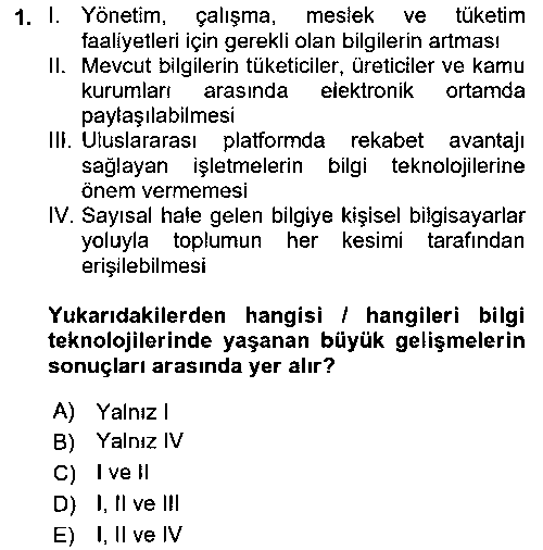 TRZ304U Turizm Bilgi Teknolojileri çıkmış sınav sorusu 1