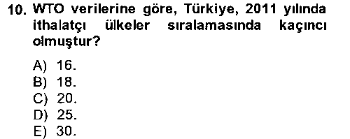 TIC104U Dış Ticarete Giriş çıkmış sınav sorusu 1