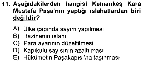 TAR204U Osmanlı Tarihi (1566-1789) çıkmış sınav sorusu 2