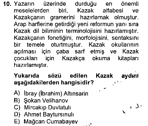 EDB406U Çağdaş Türk Edebiyatları 2 çıkmış sınav sorusu 1