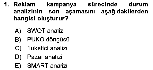 HIT406U Reklam Kampanya Süreci çıkmış sınav sorusu 1