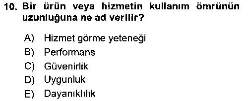 BYA103U İş Hayatında Standartlar çıkmış sınav sorusu 2