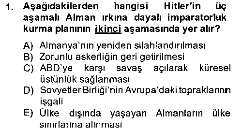 TAR120U TAR120U Siyasi Tarih 2 çıkmış sınav sorusu 1