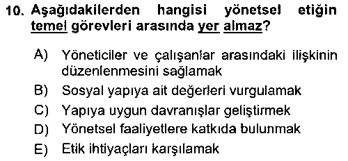 ISG102U Yönetim Sistemleri ve Risk Yönetimi çıkmış sınav sorusu 2
