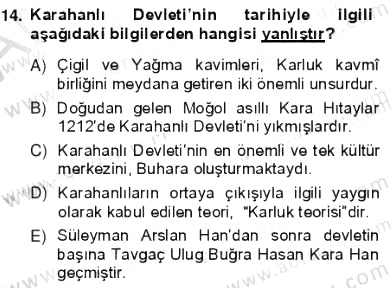 EDB201U VIII-XIII. Yüzyıllar Türk Edebiyatı çıkmış sınav sorusu 2