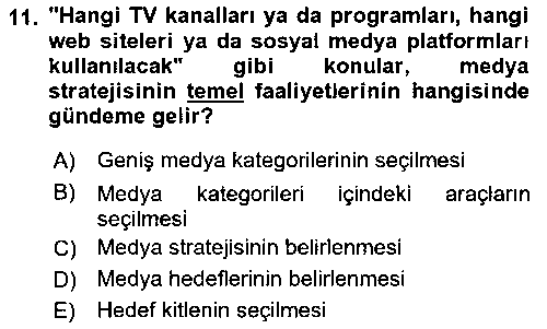 HIT406U Reklam Kampanya Süreci çıkmış sınav sorusu 3