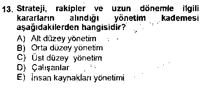 KOI409U Yiyecek İçecek Yönetimi çıkmış sınav sorusu 3
