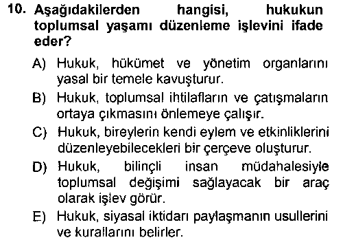 SOS317U Hukuk Sosyolojisi çıkmış sınav sorusu 2