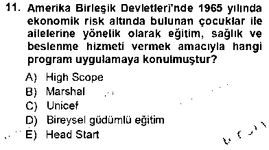 OKO101U Okulöncesi Eğitime Giriş çıkmış sınav sorusu 3
