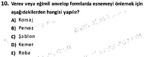 TMT2007 Kalıp Hazırlama 1 çıkmış sınav sorusu 2