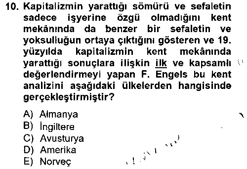 SOS308U Kent Sosyolojisi çıkmış sınav sorusu 2