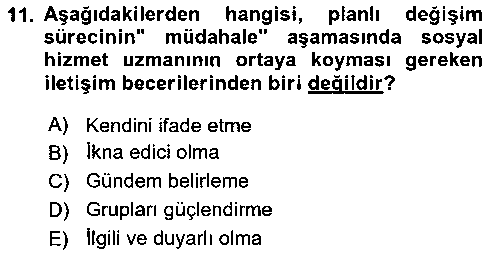 SHZ314U Toplumla Sosyal Hizmet çıkmış sınav sorusu 3