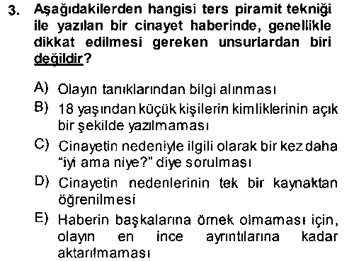 MEI201U Haber Yazma Teknikleri çıkmış sınav sorusu 3