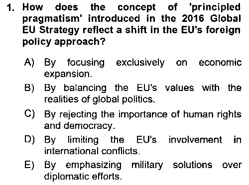 ULI454U The European Union and Global Politics çıkmış sınav sorusu 1