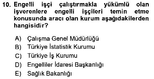 SHZ304U Engellilerle Sosyal Hizmet çıkmış sınav sorusu 2