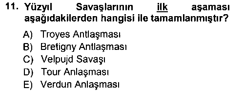 TAR207U Ortaçağ-Yeniçağ Avrupa Tarihi çıkmış sınav sorusu 1