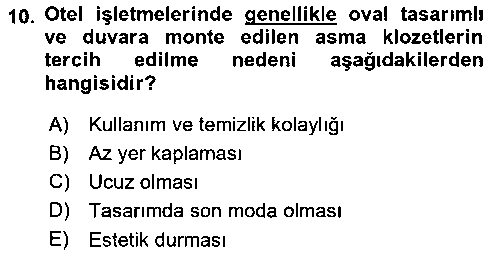 KOI203U Kat Hizmetleri çıkmış sınav sorusu 2