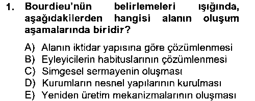 SOS302U Sosyolojide Yakın Dönem Gelişmeler çıkmış sınav sorusu 1