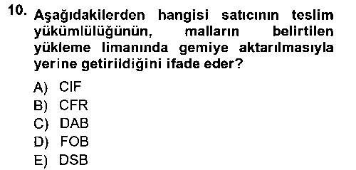 TIC201U TIC201U Dış Ticarette Girişimcilik çıkmış sınav sorusu 2