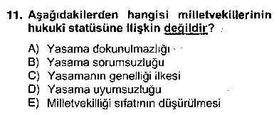 HUK116U Anayasa 2 çıkmış sınav sorusu 3