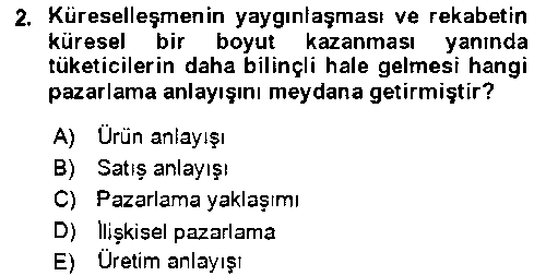 HIT308U Hizmet Pazarlaması çıkmış sınav sorusu 2