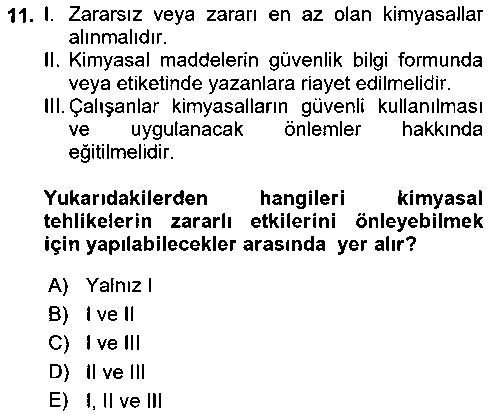 SAG305U Sağlık Kurumlarında Afet Ve Kriz Yönetimi çıkmış sınav sorusu 3