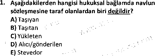 LOJ1007 Lojistiğe Giriş çıkmış sınav sorusu 1