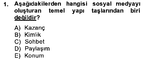 SOS206U Sosyal Medya çıkmış sınav sorusu 1