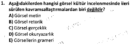 FOT2006 Görsel İletişim Tasarımı çıkmış sınav sorusu 1