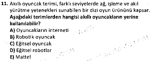 ÇGL3009 Teknoloji ve Çocuk çıkmış sınav sorusu 3