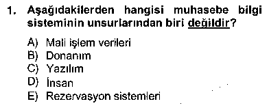 MUH210U Konaklama İşletmelerinde Muhasebe Uygulamaları çıkmış sınav sorusu 1