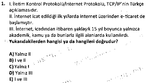 ETP1007 E-Ticaretin Temelleri çıkmış sınav sorusu 1