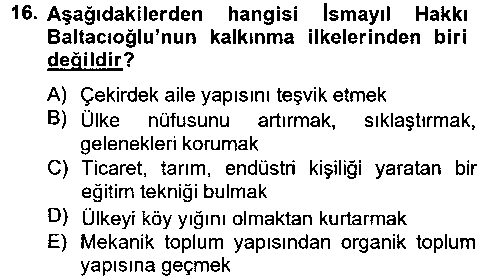 SOS312U Türk Sosyologları çıkmış sınav sorusu 2