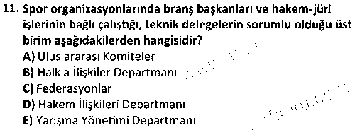 SPY1006 Spor Organizasyonları Yönetimi çıkmış sınav sorusu 3