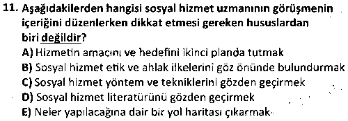 SOH1006 Bireylerle Sosyal Hizmet çıkmış sınav sorusu 3