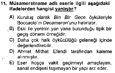 EDB204U Tanzimat Dönemi Türk Edebiyatı 2 çıkmış sınav sorusu 3