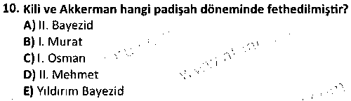 TAR2004 Osmanlı Tarihi 2 çıkmış sınav sorusu 2