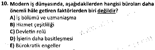 BY1004 Büro Yönetimi çıkmış sınav sorusu 2