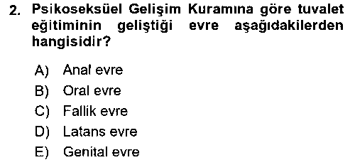 EBR106U Engellilerde Ruh Sağlığı çıkmış sınav sorusu 2