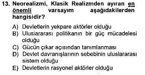 ULI201U Uluslararası Politika 1 çıkmış sınav sorusu 3