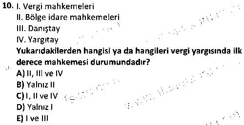 MVU2004 Vergi Hukuku çıkmış sınav sorusu 2