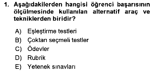 GIT405U Öğretim Tasarımı çıkmış sınav sorusu 1