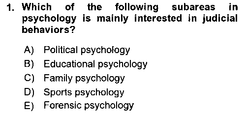 PSI106U Psychology çıkmış sınav sorusu 1